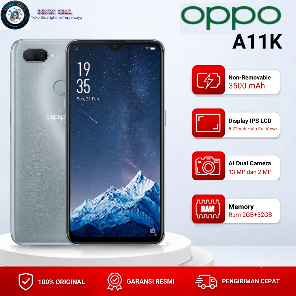 Hp Oppo A11k Normal Seperti Baru Second Bergaransi Siap pakai