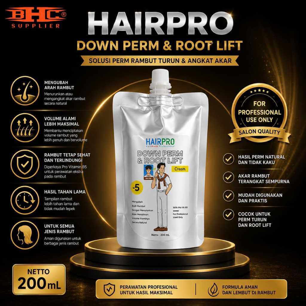 Hairpro Hot Perm Perfect Curl Down Perm Root Lift Neutralizer Cream Normal 200ml Obat Leriting Rambu