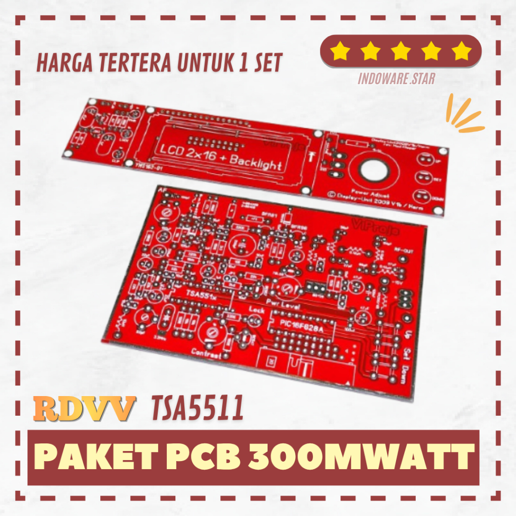 Paket PCB 300mwatt RDVV TSA5511 PCB LCD 1 SET 300MW 300 MILI WATT