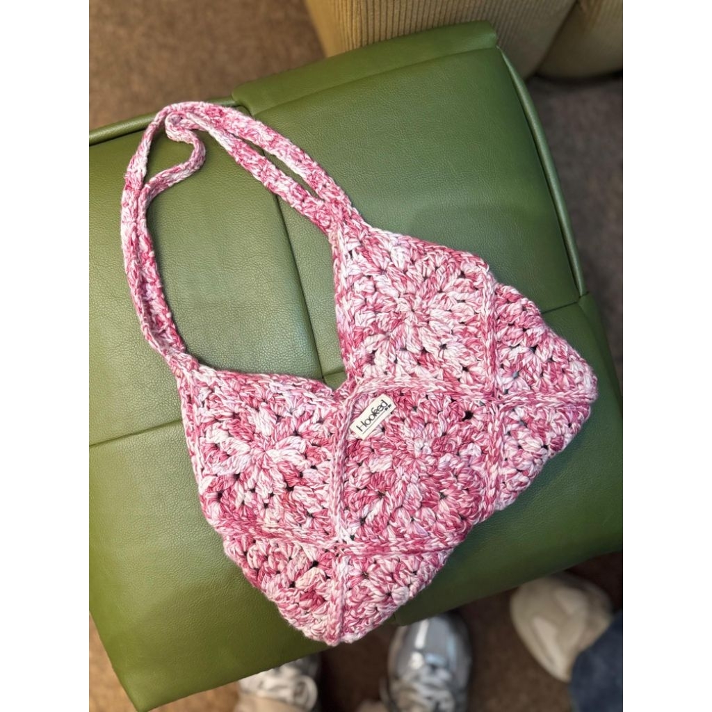 Daisy Granny Crochet Bag - Tas rajut daisy granny square - tas wanita - shoulder bag