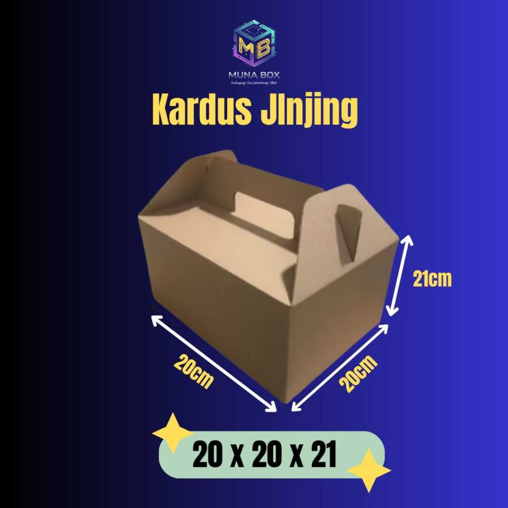 Gable Box/Box Jinjing/Box Kemasan Uk 20 x 20 x 21 Cm Single Wall