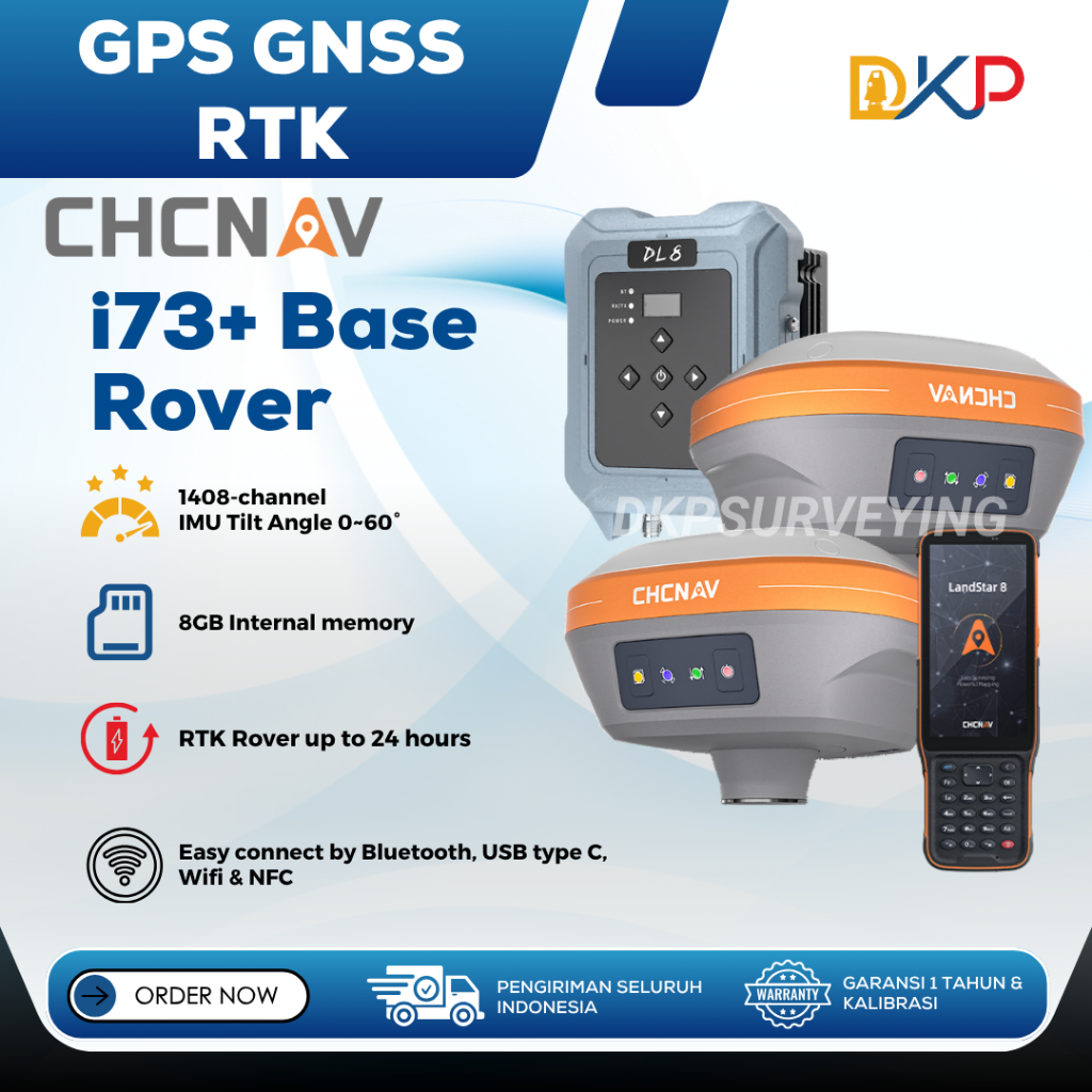 GPS RTK Geodetik CHCNAV i73+ Base Rover / GNSS CHCNAV i73+