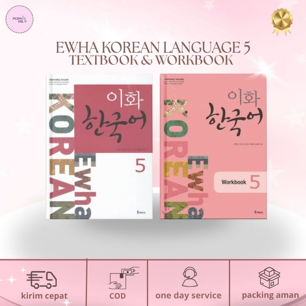 Buku Belajar Berbahasa Korea Ewha Korean Language 5 Textbook & Workbook