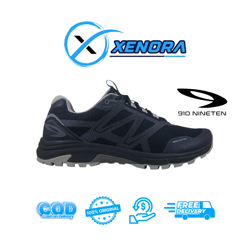 910 YUZA TRAIL HITAM - Sepatu Trail / YUZA TRAIL HITAM/ABU-TUA / Yuza Trail Hitam 910 Nineten