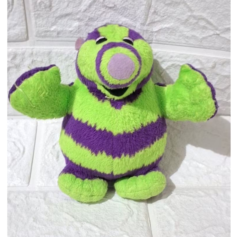 boneka karakter roly mo warna hijau ungu monster boneka karakter fimbles the roly mo show