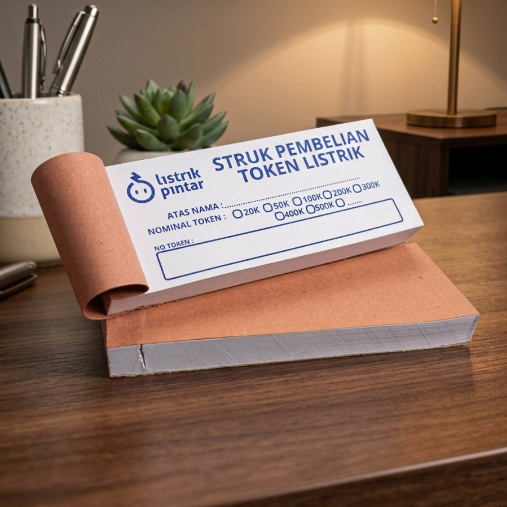Struk Pembelian Token Listrik Pulsa Lubang Sobek 1 Buku 50 Lembar Kertas HVS 75gsm
