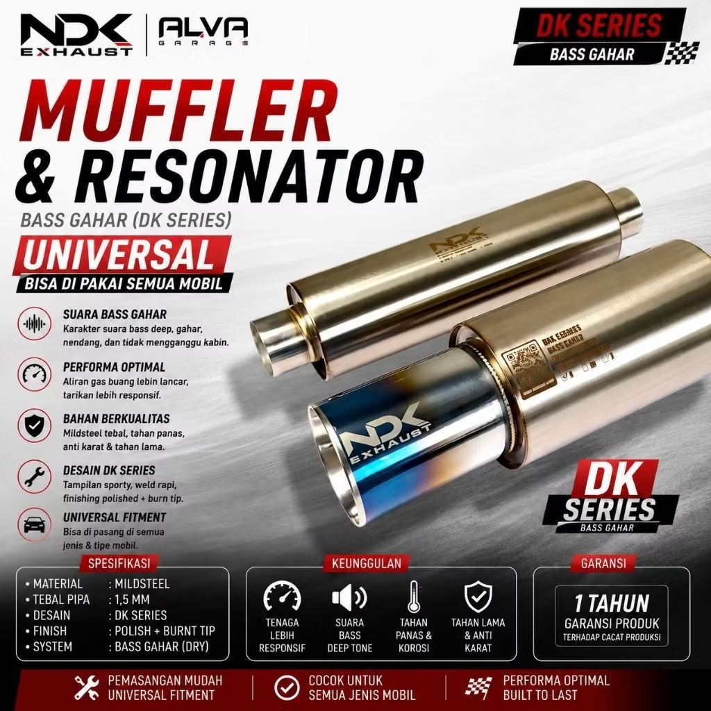 Knalpot Racing Mobil Xenia Muffler Resonator NDK EXHAUST | Knalpot Mobil Xenia