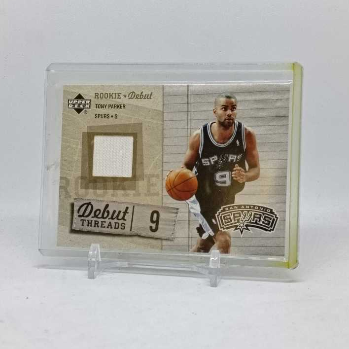 ORIGINAL Kartu Basket NBA 2005 Upper Deck Tony Parker Rookie Debut Rc Authentic Jersey Patch SPURS l