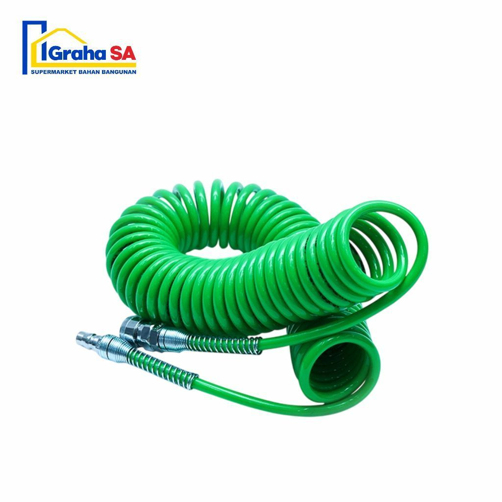 TEKIRO RECOIL HOSE 9M HIJAU WITH SPRING