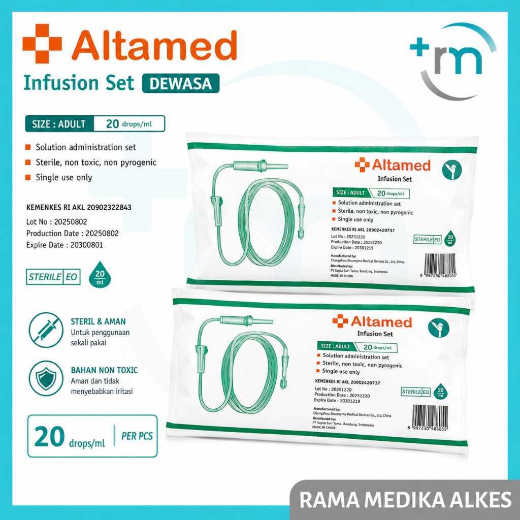 Infus Set Dewasa Tipe Biasa dan Y Altamed / pcs