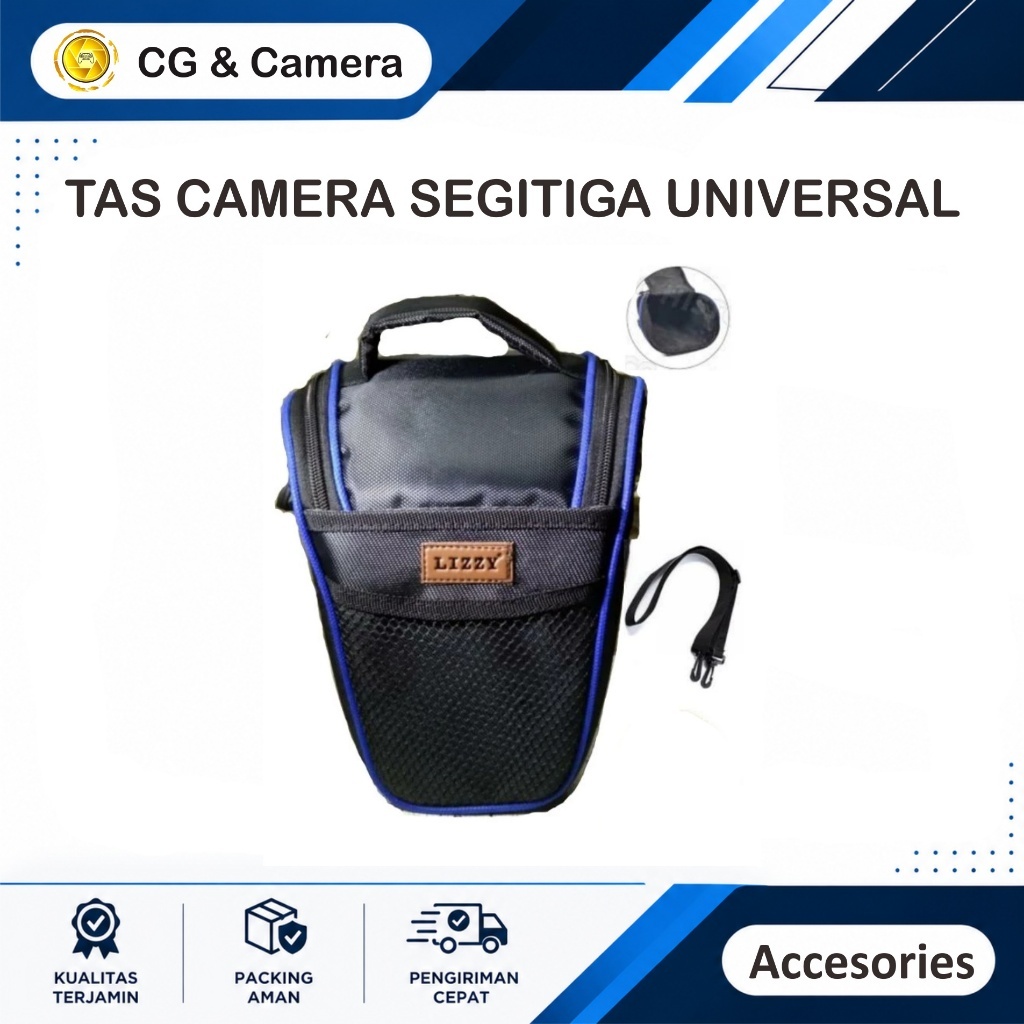 Tas Kamera Segitiga For Canon Nikon Fuji Sony Leica Olympus Pentax Camera Lens