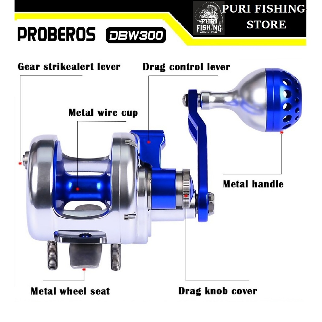 Reel OH PROBEROS DBW300 Metal Handle Drag Control Lever Gear Strikealert Lever RIGHT HAANDLE
