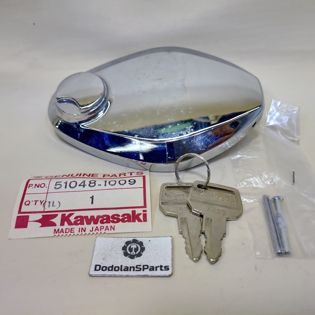 Tutup Tangki 51048-1009 Kawasaki KH110 GTO KH250 KH400 Lengkap Pin Kancingan Baru