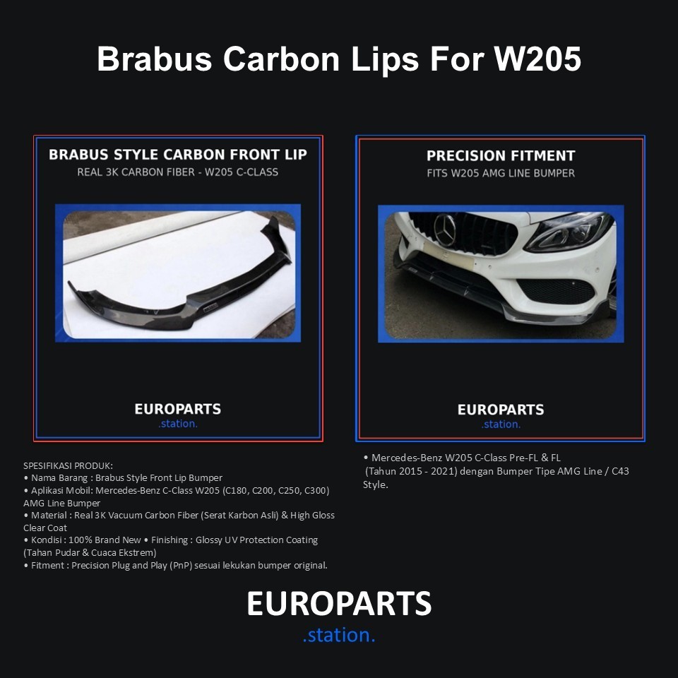 Brabus Carbon Lips For W205
