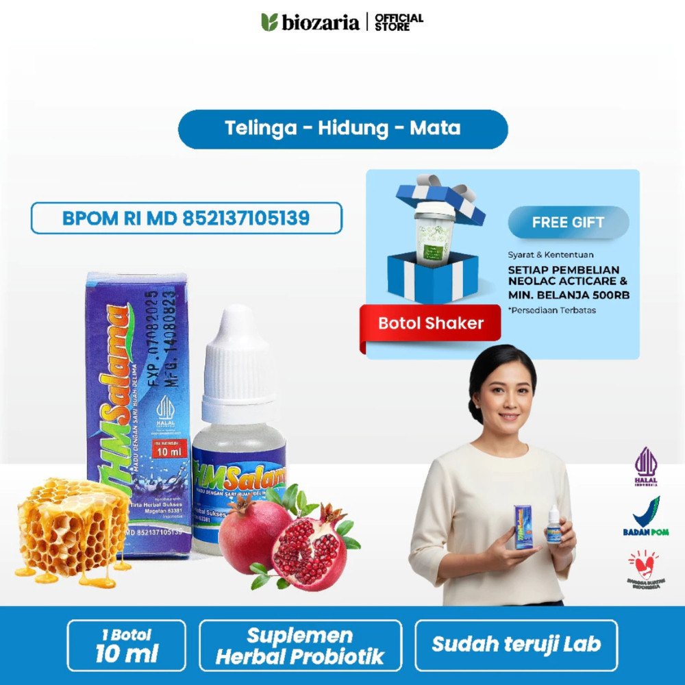 SALAMA Tetes Telinga Hidung Mata Bantu Sarana Gurah Redakan Sinusitis Glukoma Herbal Probiotik Sudah