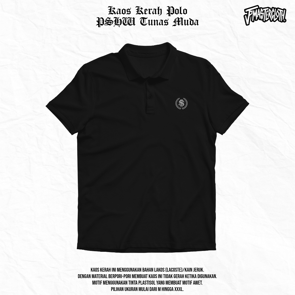 Kaos Polo Kerah PSHW Dollar Simple Hitam