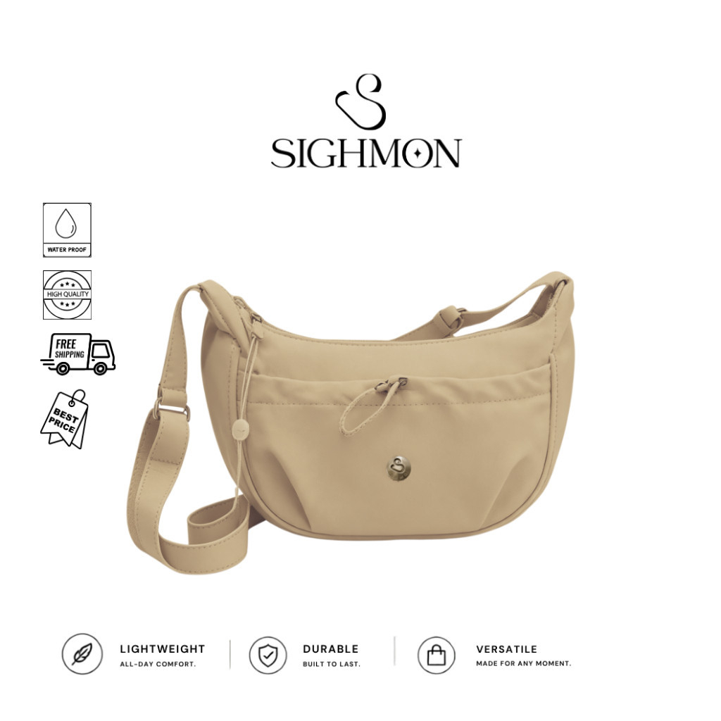 [RAISYA] SIGHMON - Tas Selempang Bulan Medium Casual Crossbody Bag, Shoulder Bag