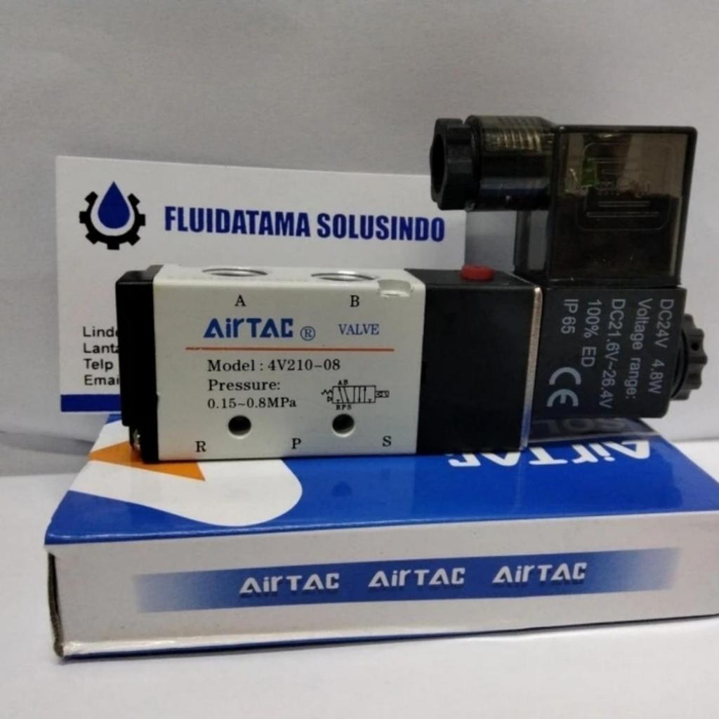 SOLENOID ANGIN AIRTAC 4V210-08 DC24 / SOLENOID AIRTAC PNEUMATIC