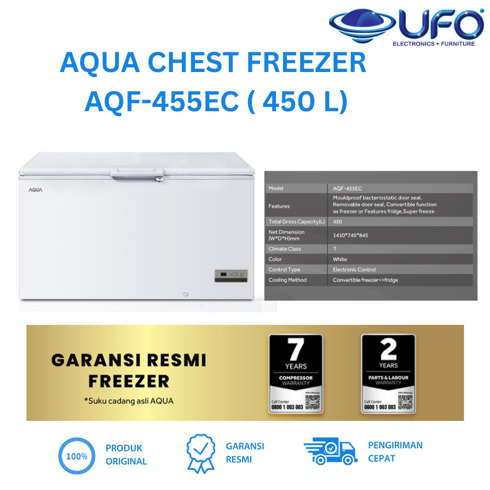 Aqua AQF-455EC / AQF455EC Freezer Box 450 Liter