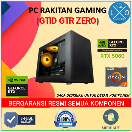 PC GAMING RAKITAN GTID GTR ZERO RYZEN 7 5700X RTX 5060 8GB/ 32GB 1TB RAKITAN PC GAMING