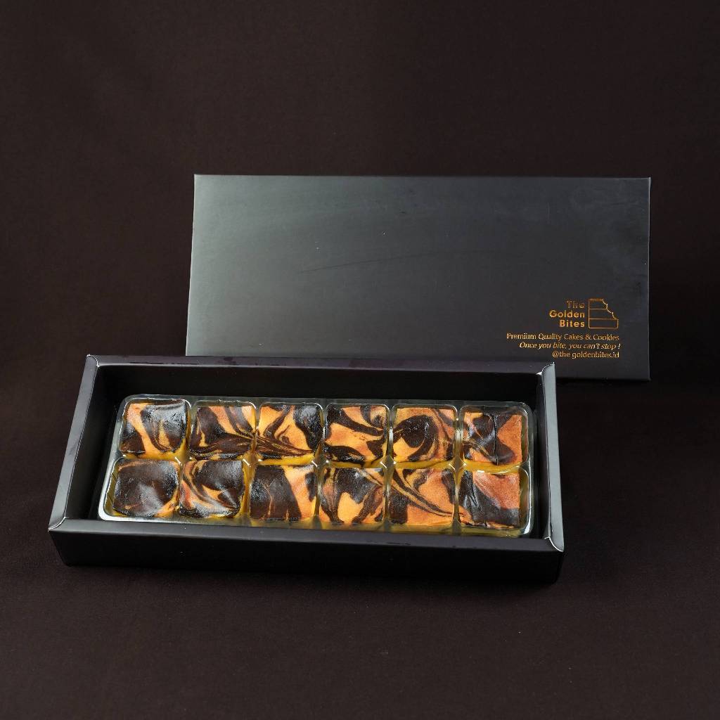 The Golden Bites Marble Cake Premium Small - 12 Bites Box