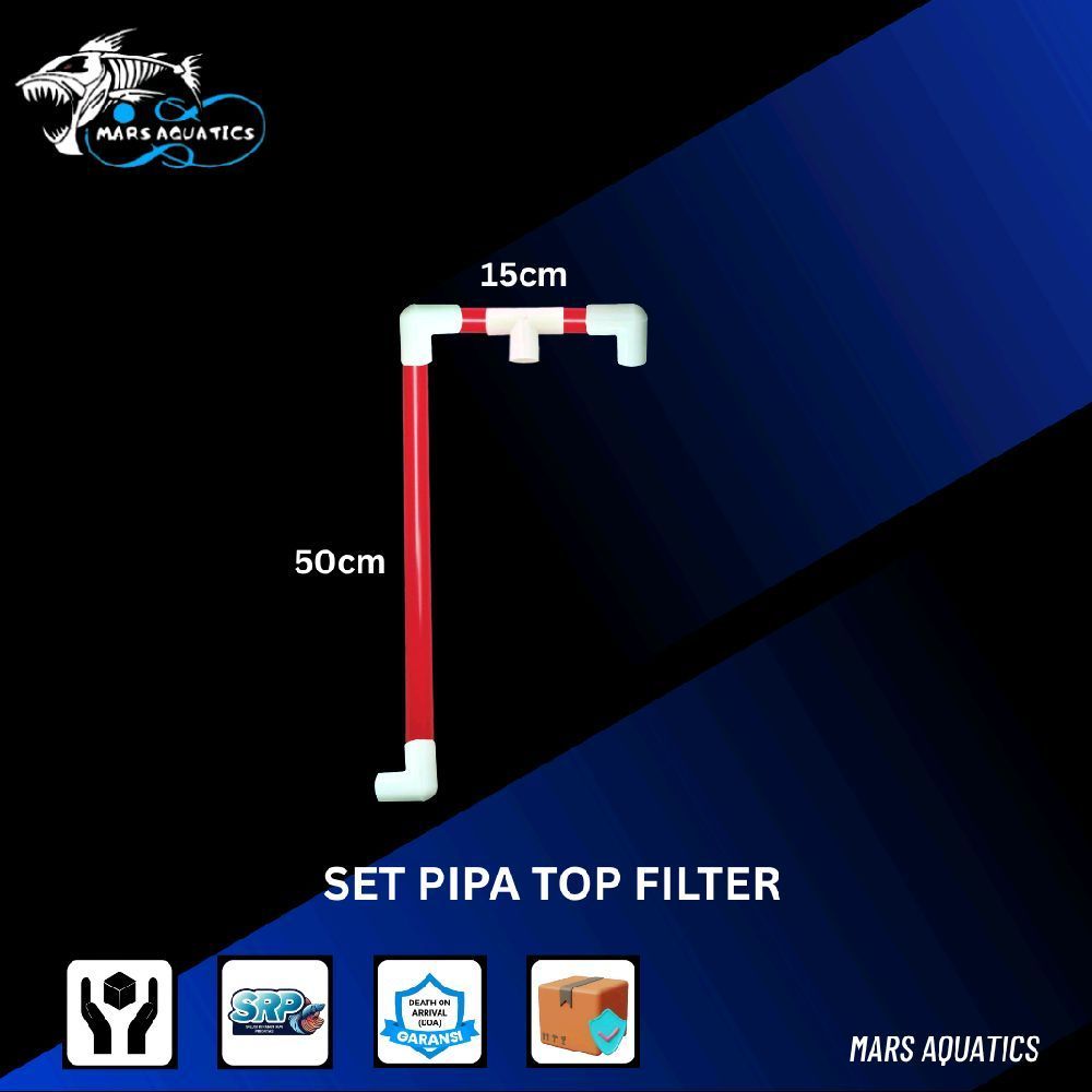 Set Pipa Top Filter Aquarium | Pipa Filter Atas / Overflow Praktis & Siap Pakai Untuk Sistem Sirkula