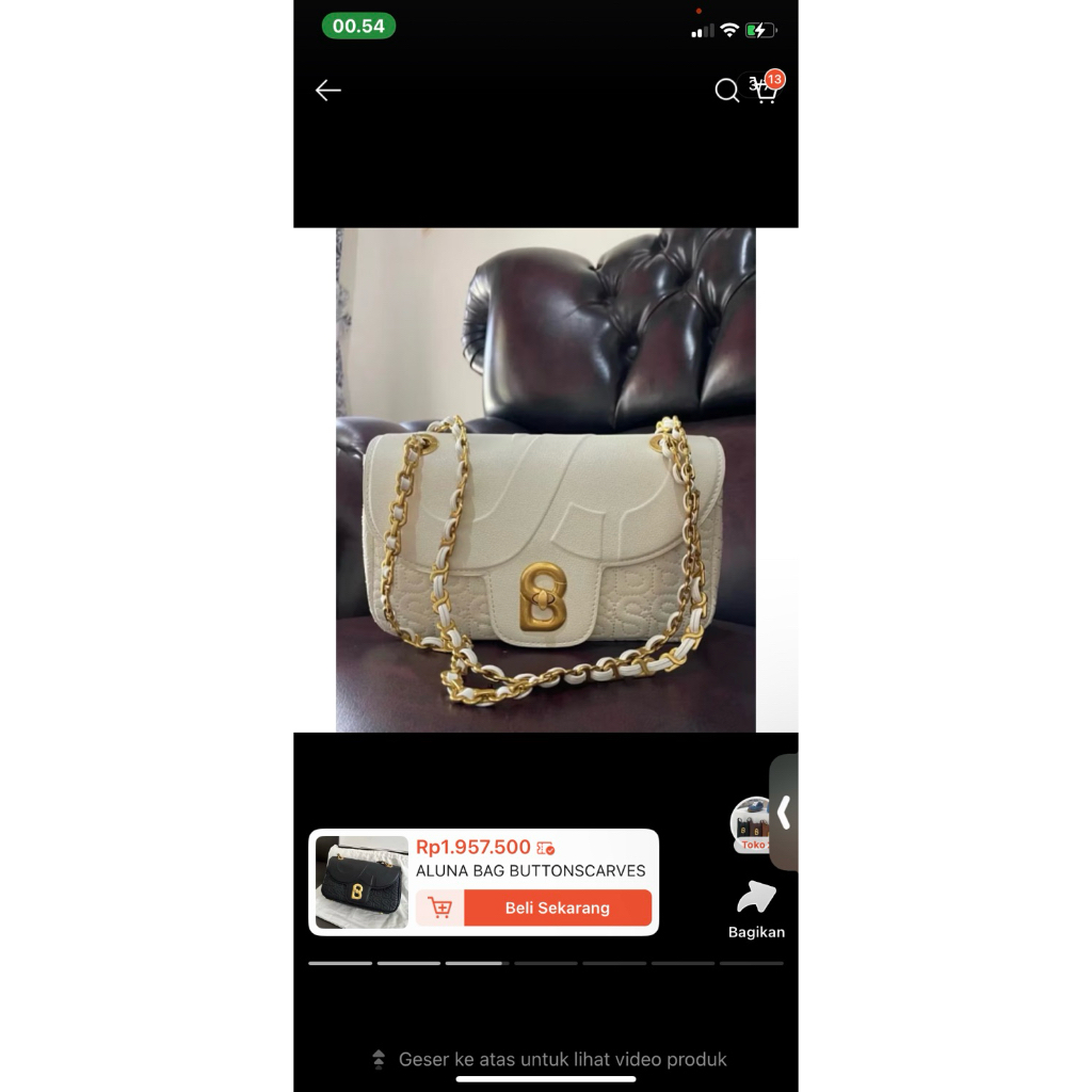 PO Buttonscarves Aluna Flap Bag Kulit Sintetis