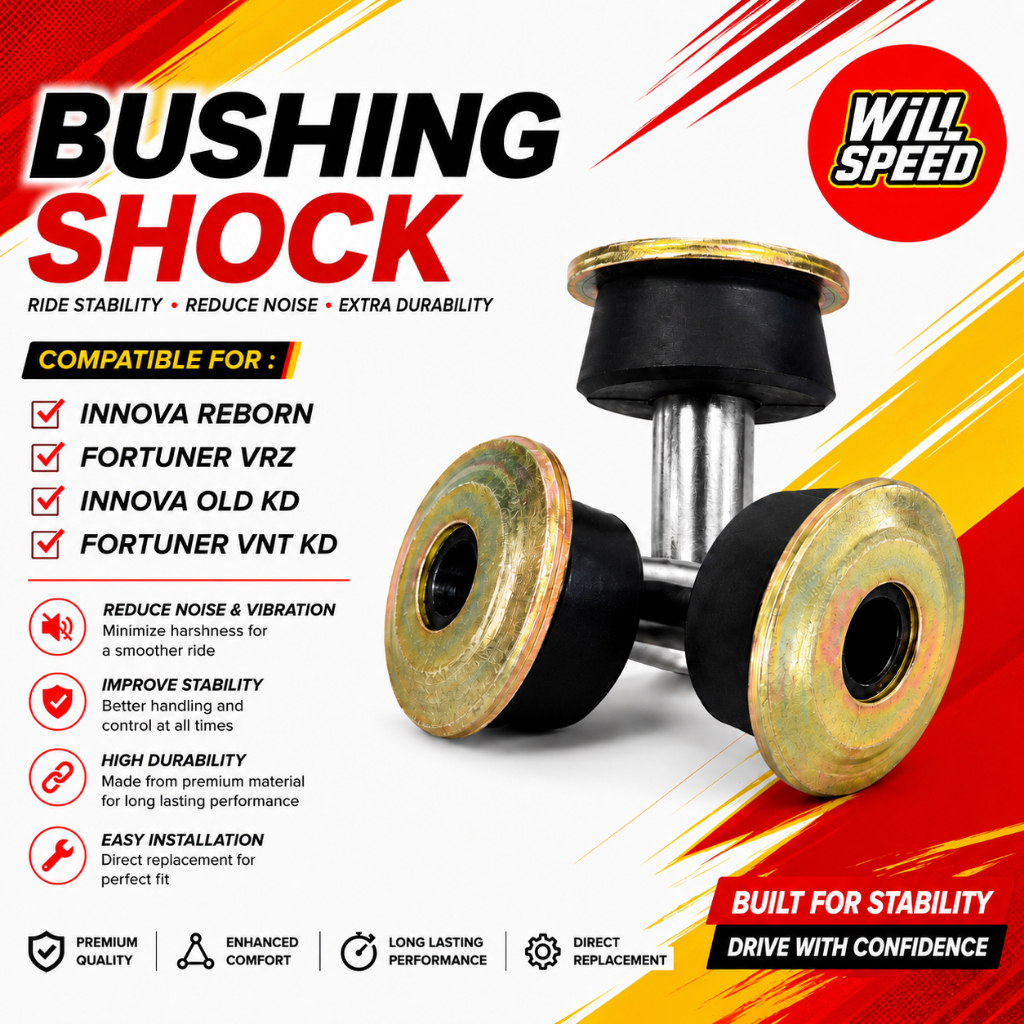 KARET BUSHING SHOCK BELAKANG BAGIAN ATAS INNOVA FORTUNER GD KD 2KD 2GD 1KD 2KD DIESEL BENSIN TEIN PR