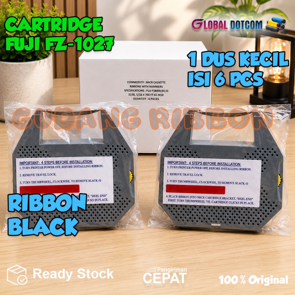 Cartridge Ribbon Fuji FZ-1027 Black untuk Printer Cek / Encoding Cek Billyet Giro MICR Cassette Ribb