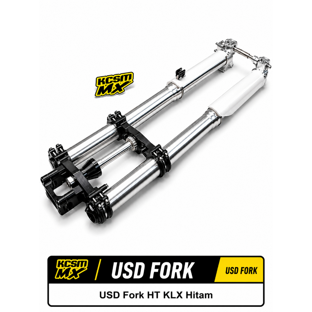 USD Fork HT Hitam/Chrome untuk Kawasaki KLX 150