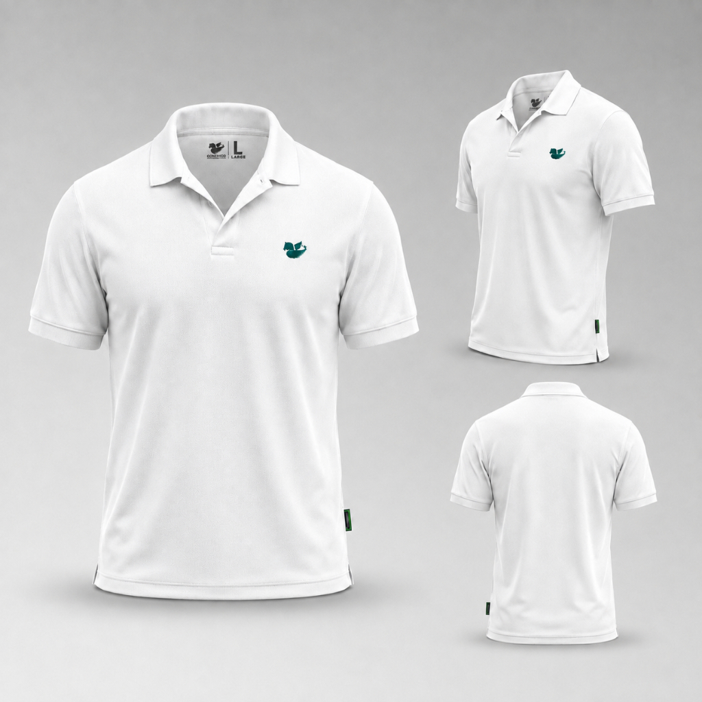 Polo shirt manly basic white / polo shirt polos putih