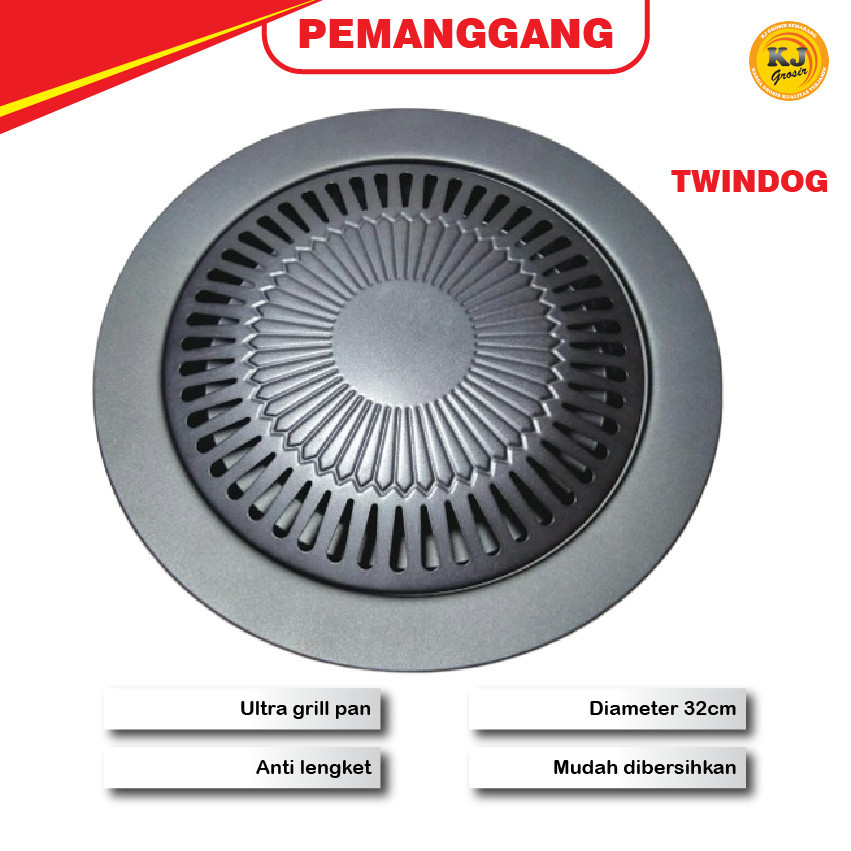 TD Ultra Grill Pan Bulat Smokeless 32 CM Panggangan Anti Lengket
