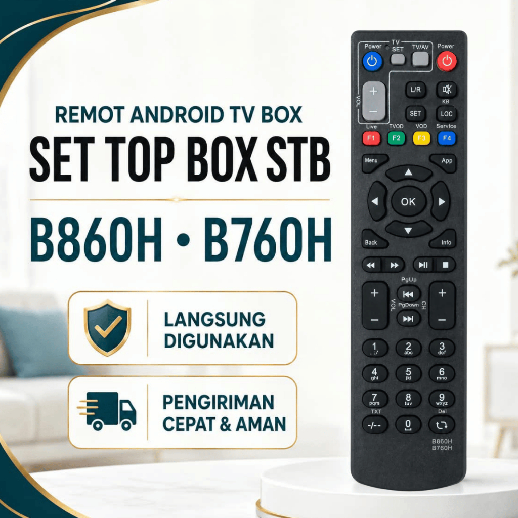 Remot Set Top Box STB Speedy Indihome Box ZTE B860H B760H Receiver Android TV  Ready Hitam