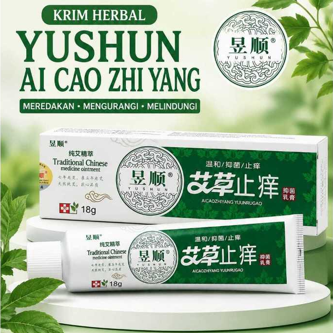 Yushun Krim Salep Gatal Kulit Alami 18g Obat Luar Herbal Tradisional Cina Antibakteri.