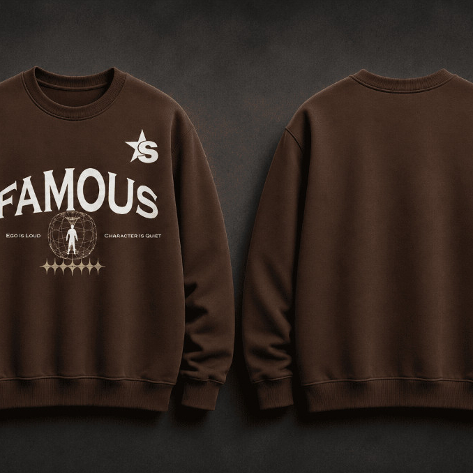 (CN) Crewneck Second Branded Sweater Unisex Basic Motif,FAMOUS