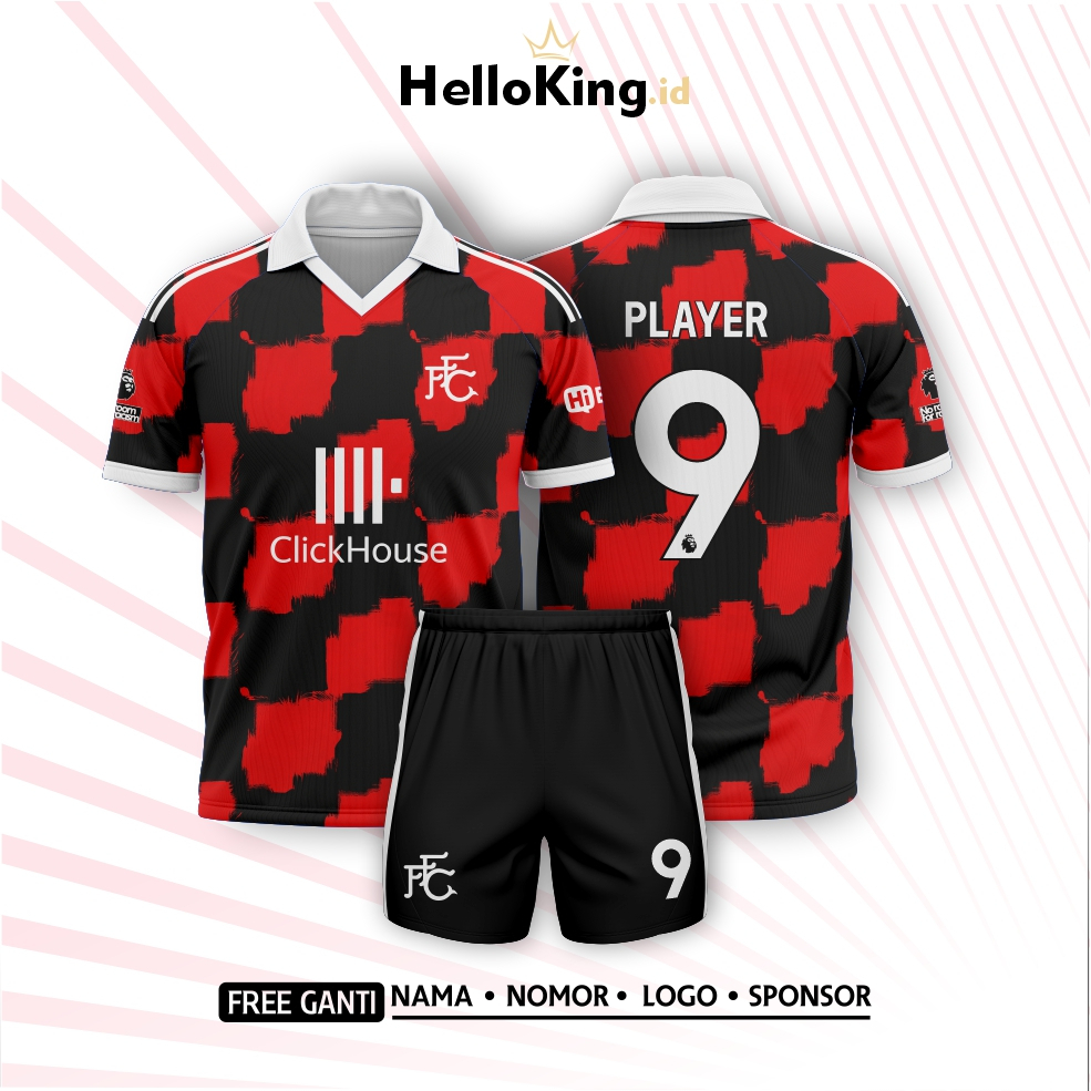 Jersey Bola FULHAM AWAY 2026/2027 Full Print Free Namset Bahan dry fit
