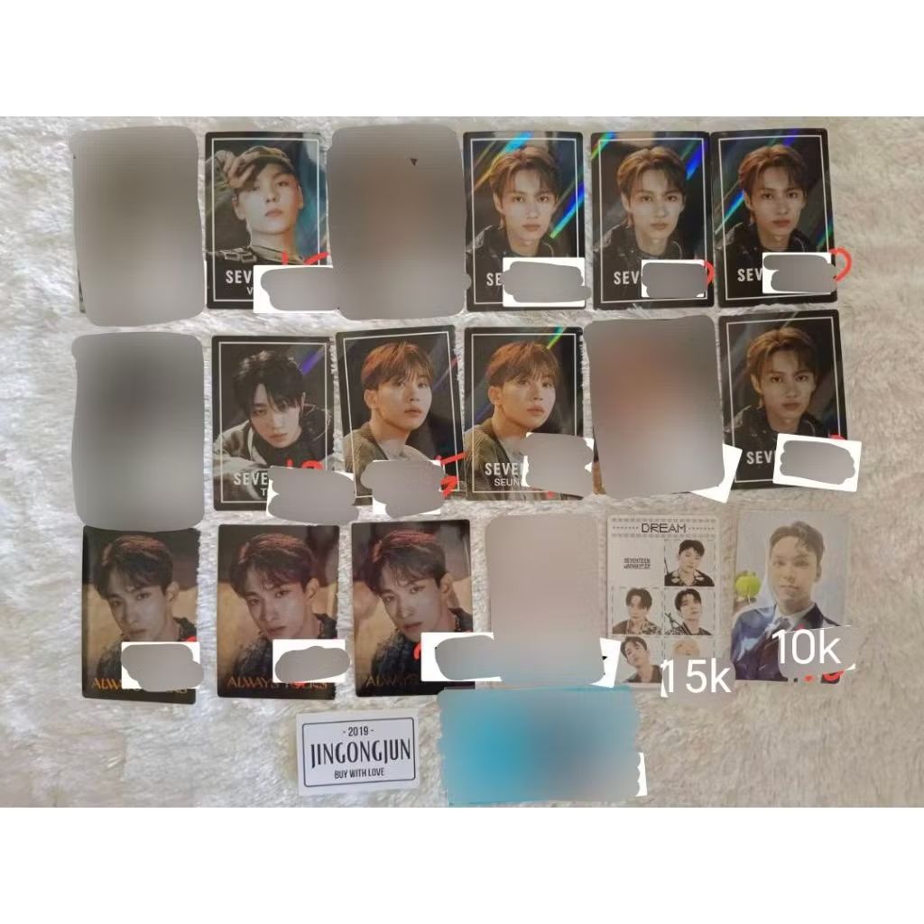 (BACA DESKRIPSI) Seventeen album photocard  Wafer card always yours rare dream card pvc  24h pvc t. 