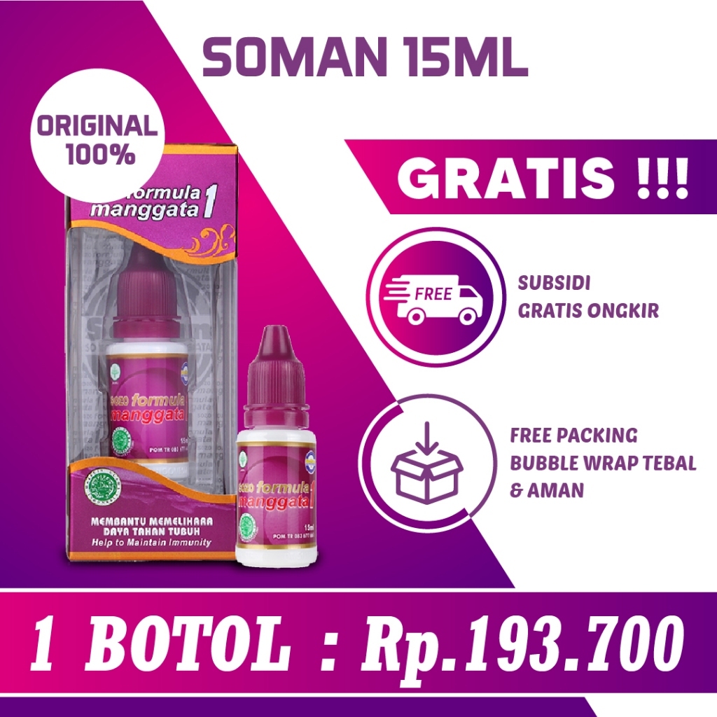 Herbal Tetes Soman 1 ( Sozo Formula Manggata 1 ) Original 100% Herbal Diabetes Soman 1
