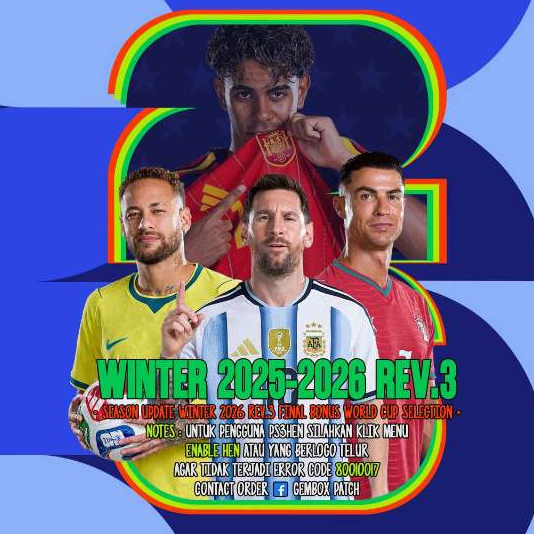 Gembox Patch PS3 2026 REV 3 Worldcup Edition Cfw dan Hen