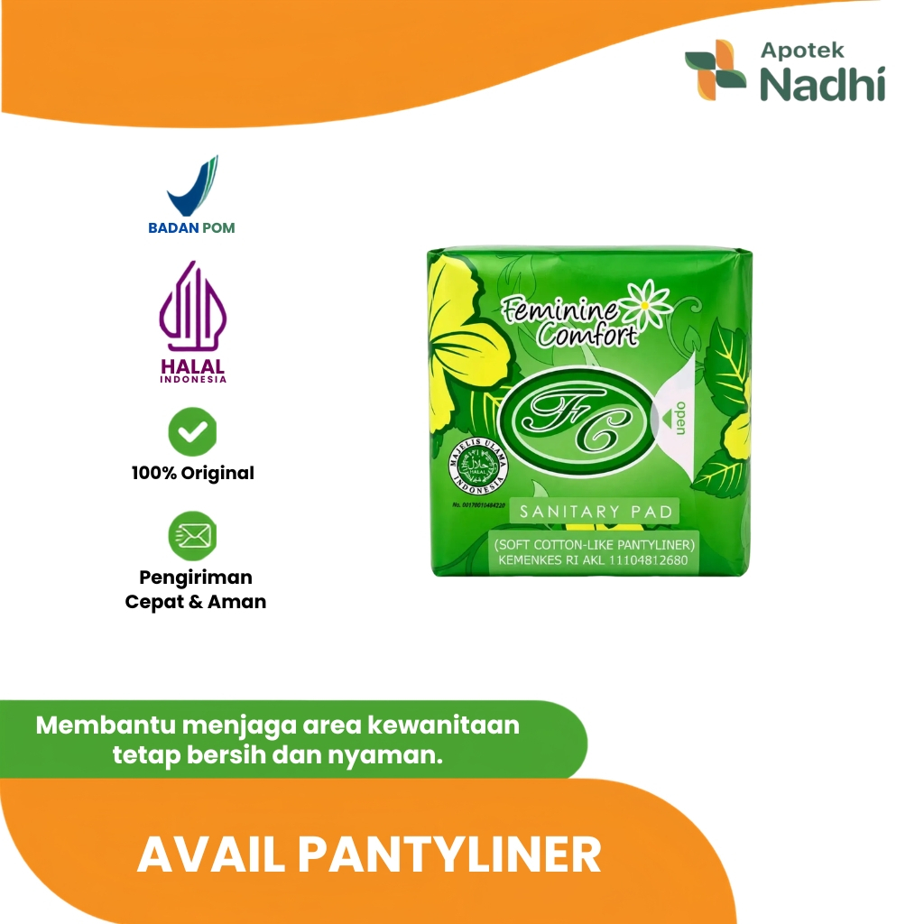 Pembalut herbal Avail Pembalut Avail Hijau, Pentyliner Hijau