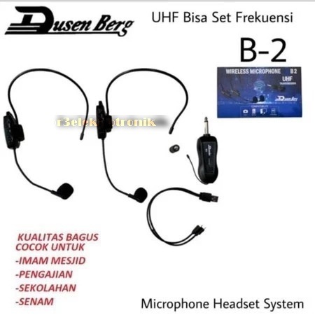 MIC WIRELESS HEADSET DUSENBERG B2 2 MIC WIRELESS BANDO ORIGINAL