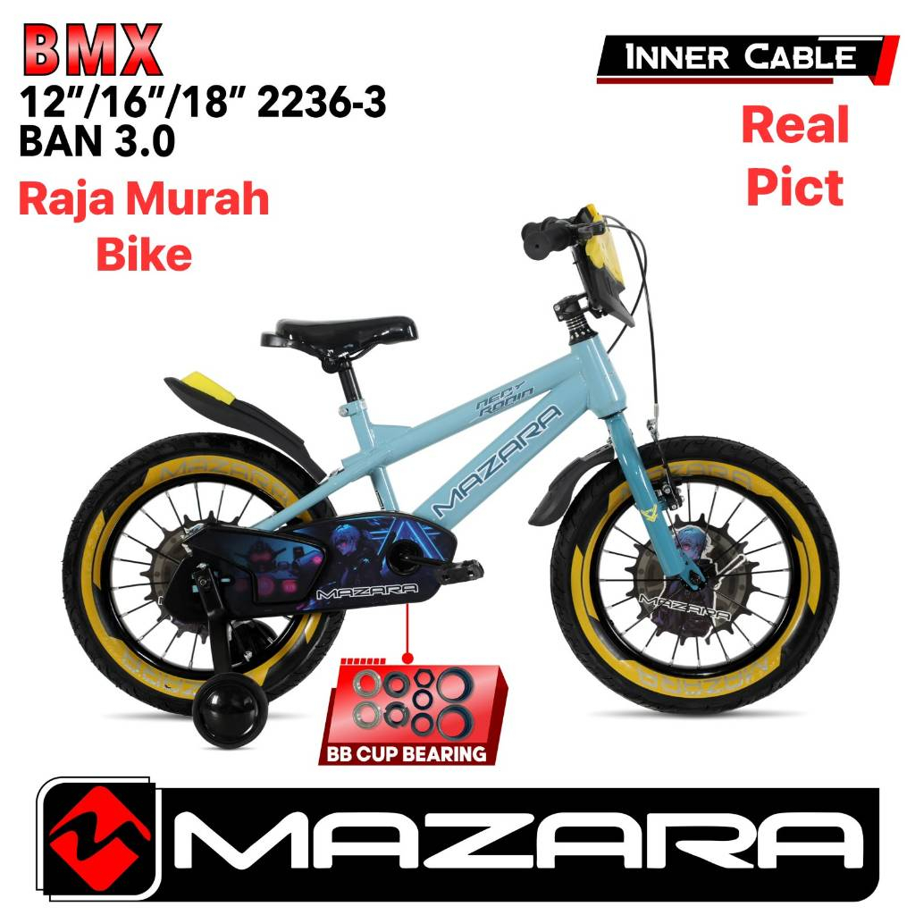 Sepeda Bmx 16 Inch Mazara 2236-3 Ban 3.0 Sepeda Anak Laki Laki Mazara 2236-3 16 Inch Ban Jumbo