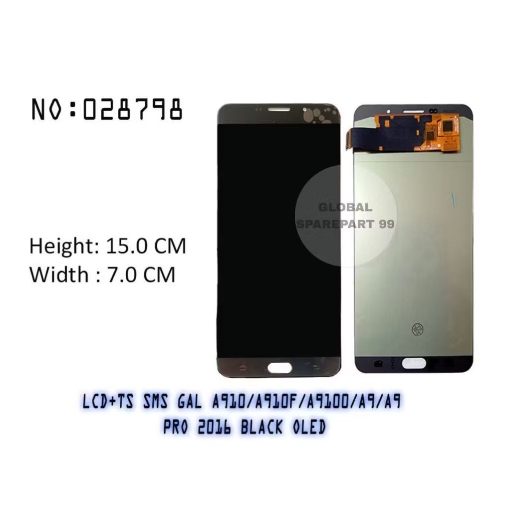 (OLED PRESISI) LCD TOUCHSCREEN SAMSUNG GALAXY A9 / A9 PRO 2016 A910 A910F A9100 BLACK OLED ORIGINAL