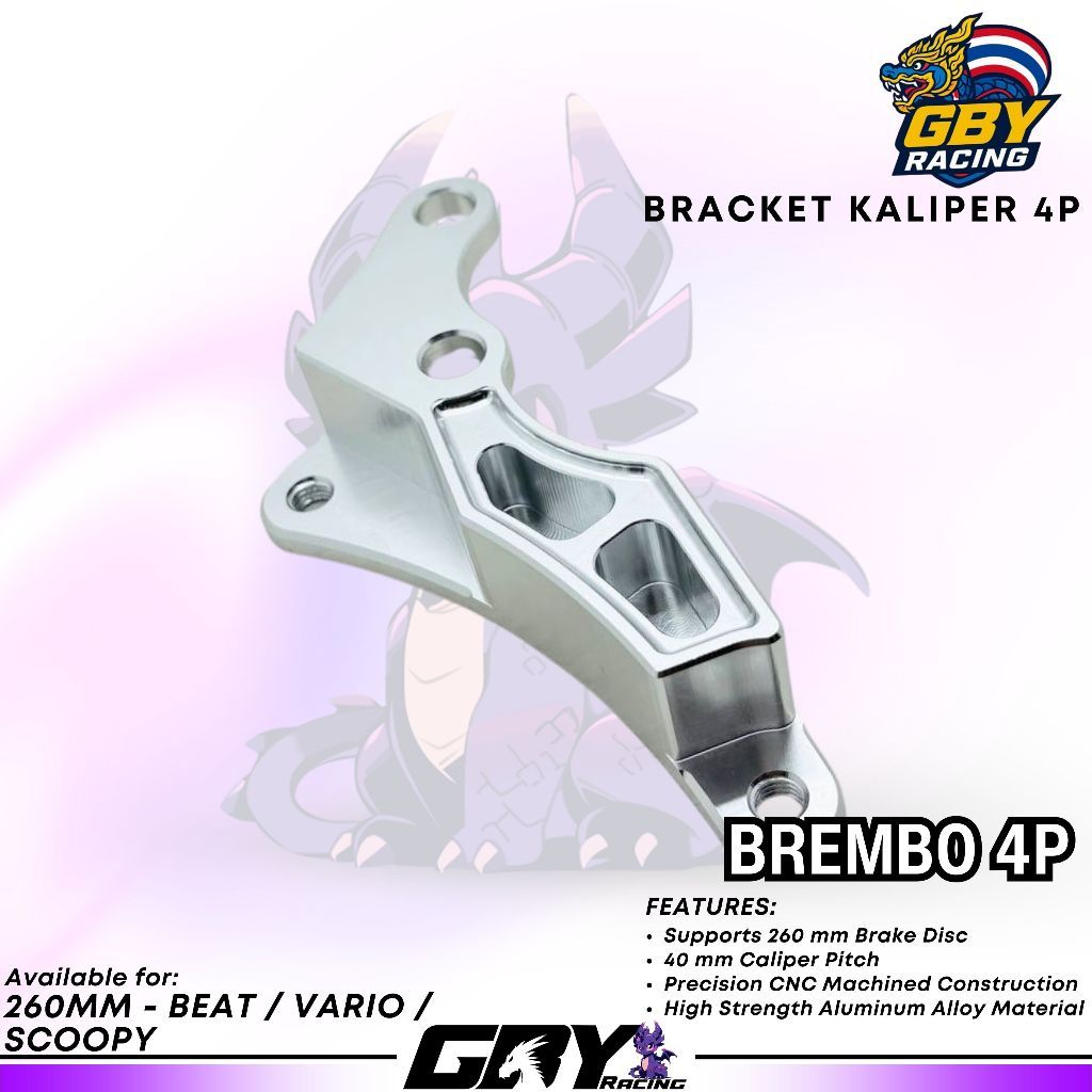 ARENA Bracket Kaliper Brembo 4P Beat 260MM Pitch 40 Beat Scoopy Vario Original