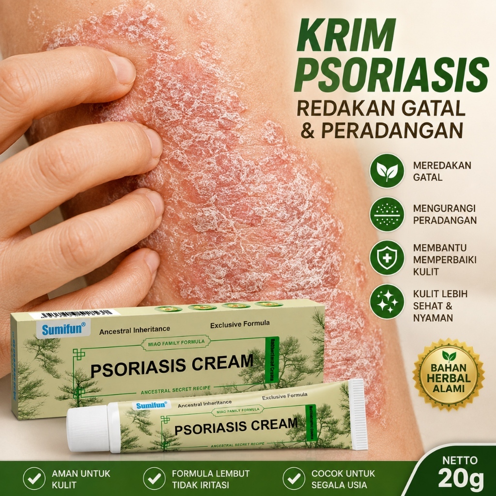 Sumifun Salep Gatal Kulit paling ampuh 20g Obat Psoriasis Salep Psoriasis Obat Eksim Kulit Kering Ga