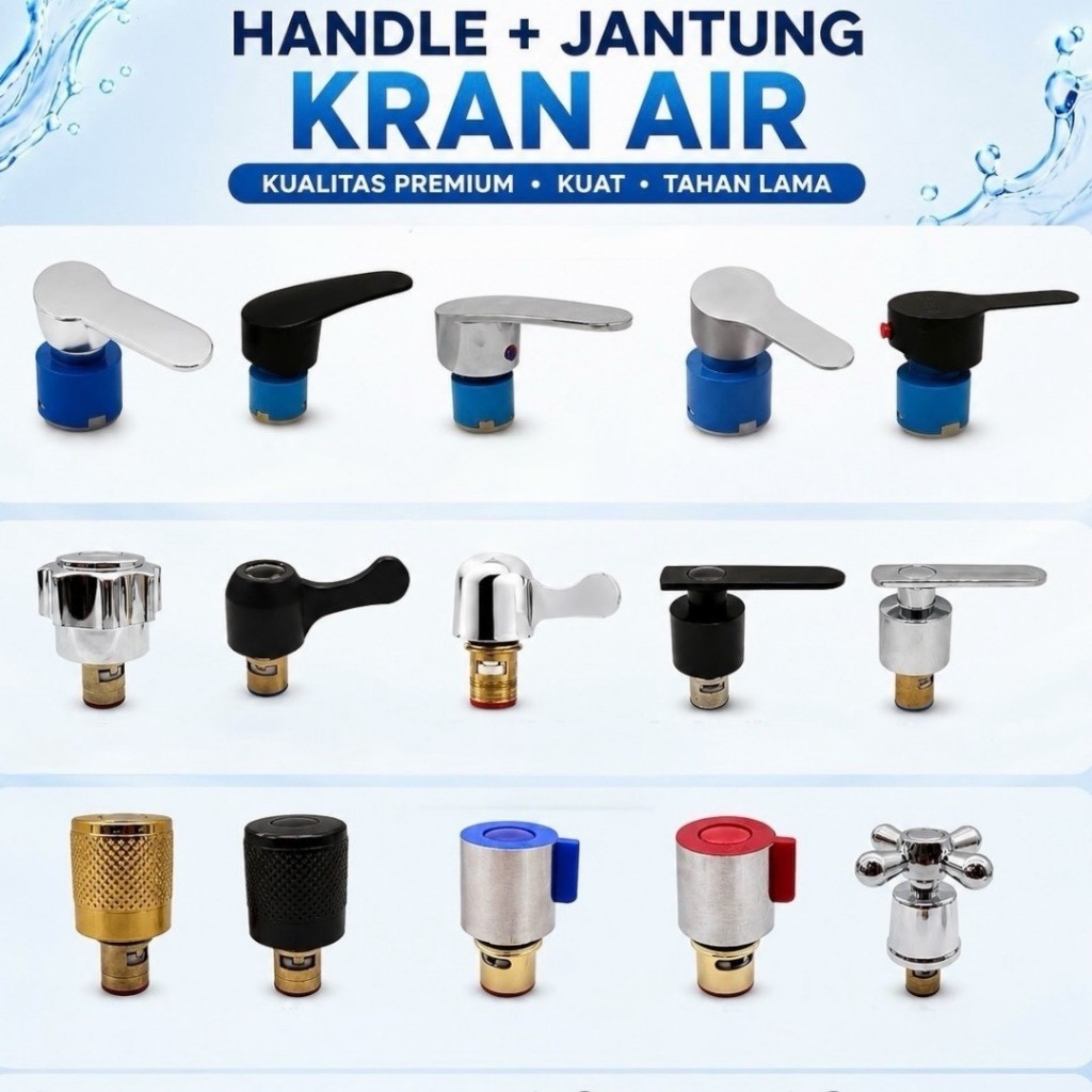 Handle kran dan jantung valve keran panas dingin -kepala keran solusi kran bocor patah untuk keran c
