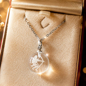 KALUNG LIONTIN KRISTAL ZODIAK SAGITARIUS ELEGAN PREMIUM