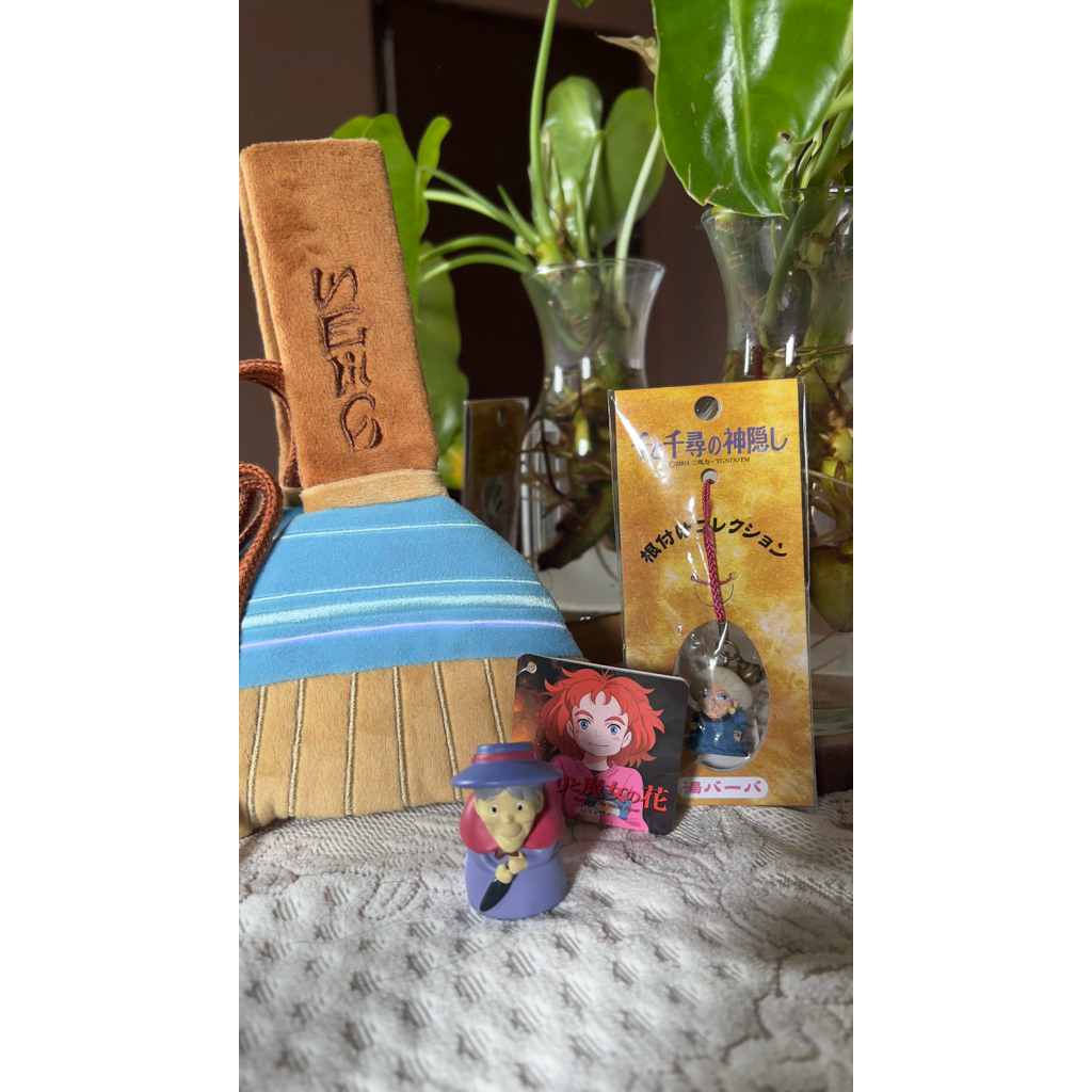 Ghibli Vintage Tas Pouch, Finger puppet, Ganci Yubaba Vintage