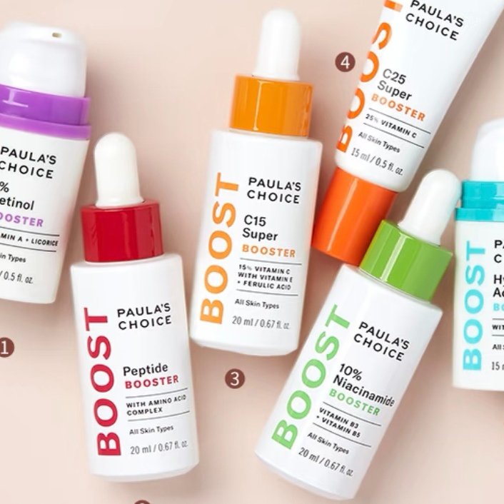 PAULA'S CHOICE C15 Super Booster 20ml Vitamin C Radiant Skin / PAULA'S CHOICE BOOST 8% Peptide Boost