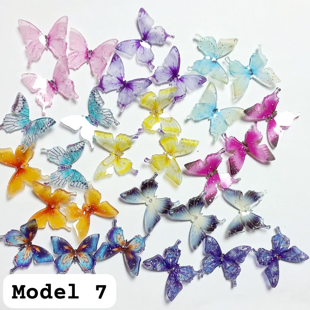 MANIK KUPU SHRINK PAPER MODEL 7 ISI 6PCS UK 20MM GRADASI